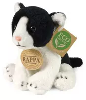 Rappa Pliušinis juodai baltas katinas 14 cm EKOLOGIŠKAS