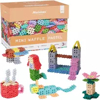 „Marioinex“ mini vafliniai kaladėlės, 400 pastelinių spalvų