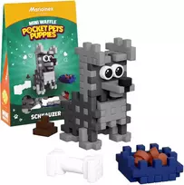 Marioinex Konstruktoriaus kaladėlės Mini Waffle Pocket Pets Puppies Šnauceris