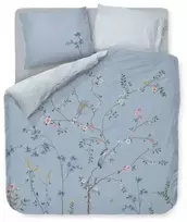 Pip Studio Perkelio patalynės komplektas Bamboo Blossom Light Mėlyna Pagalvės matmenys - 50x70 cm, Antklodės matmenys - 140x200 cm