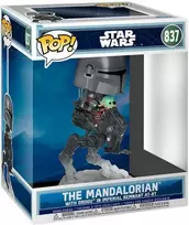 FUNKO POP! Vinilinė figūrėlė: Žvaigždžių karai - The Mandalorian with Grogu, 9 cm