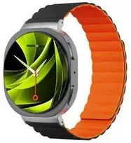 Mobile Origin Easy Strap magnetinis dirželis Galaxy Watch 8 juodas/oranžinis