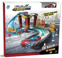 Mini lenktynių trasa su automobiliais