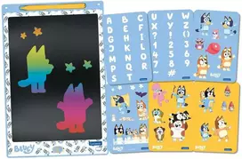 Lexibook - Bluey 11’’ multicolor learning drawing E-ink tablet with stencils (CRT10BY)