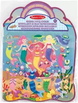 Melissa & Doug - Daugkartinio naudojimo pūkuotų lipdukų rinkinys Undinėlė (806035)