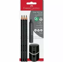 Faber-Castell Grip 2001 rinkinys - juodas blisteryje (580024)
