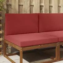 Lauko sofa pagalvėlė 2 pcs Vyno raudonumo Poliesteris