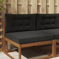 Lauko sofa pagalvėlė 2 pcs Juodas Poliesteris
