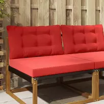 Lauko sofa pagalvėlė 2 pcs Raudona Poliesteris