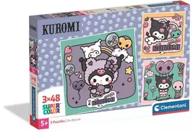 Dėlionė Clementoni CLE puzzle 3x48 Square Kuromi 25027