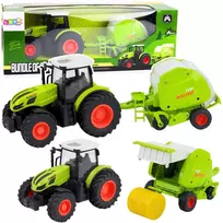 Lean Toys RC traktorius su presu 1:24