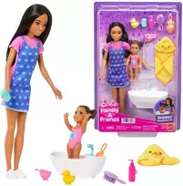 Mattel Barbie Skipper Babysitter lėlės rinkinys su kūdikiu ir vonia