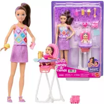 Mattel Barbie Babysitter Skipper lėlės rinkinys su kūdikiu ir maitinimo kėdute