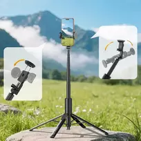 Stovas - ULANZI MA26 Kompaktiškas stovas išmaniesiems telefonams, 58-85mm laikiklis, juodas
