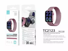 Išmaniojo Laikrodžio Apyrankė 38/40/41 mm Stainless Steel Magnetic Rožinė