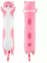 Pliušinis Žaislas/Pagalvė Katinas 90 cm Rožinis