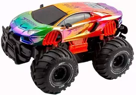 Radijo bangomis valdomas amfibinis - vandeniui atsparus automobilis