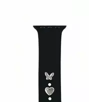 TFO „Pin Charms“ rinkinys laikrodžių dirželiams, drugelio formos, sidabrinis