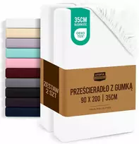 Utopia Bedding mikrofibros paklodžių su guma komplektas, 2 vnt., 90 x 200 cm, balta, 35 cm kišenė