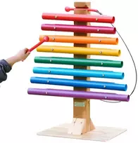 MASTERKIDZ Vaivorykštės muzikos bokšto vamzdiniai varpeliai ksilofonai