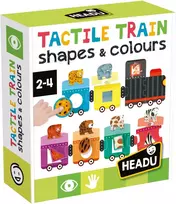 Dėlionė HEADU Žaidimas „Formų ir spalvų traukinukas“