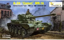 Vespid Models VESPID A-34 Comet MK.1A britų kruizinis tankas 1/72 plastikinis modelis