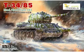 Vespid Models T-34/85 1944 plastikinis tanko modelis 1/72 Vespid