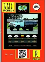 Wmc Models WMC ZIL-130 popierinis sunkvežimio modelis 1:25, pagaminta Lietuvoje