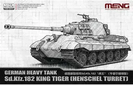 Meng Model Vokiečių sunkusis tankas King Tiger 1/72, plastikinis modelis
