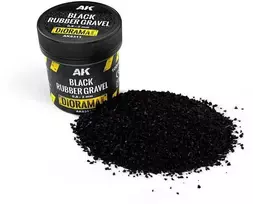 AK Interactive juodas guminis žvyras scenografijai 0.8–2 mm, 100 ml