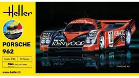 Heller Porsche 962 1/43 plastikinis modelio dovanų rinkinys