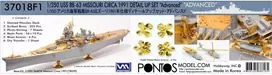 Pontos Model Pontos USS Missouri BB-63 1991 detalių rinkinys 1/350 37018F1