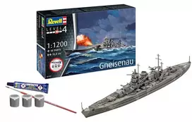 Revell Gneisenau karo laivo modelis 1:1200 dovanų rinkinys