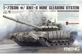 Meng Model Rusų tankas T-72B3M su KMT-8, plastikinis modelis 1/35 Meng