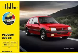 Heller Peugeot 205 GTI 1:24 plastikinis modelio dovanų rinkinys