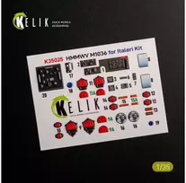 Kelik 3D interjero lipdukai Italeri HMMWV M1036 TOW, 1/35