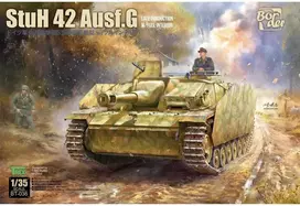 Border Model Sturmgeschütz III StuH 42 Ausf. G vokiškas tankas 1/35, pilnas vidus