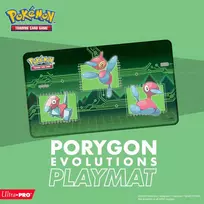 Žaidimų kilimėlis - Pokémon Porygon Evolutions Playmat (Ultra PRO, minkšta tekstilė, neslystantis)