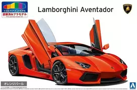 Aoshima Lamborghini Aventador 1/24 oranžinis surenkamas modelis