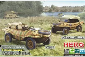 Hobilt Vokiškas Schwimmwagen Type 166 2in1 plastikinis modelis 1/35