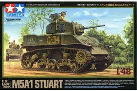 Tamiya JAV lengvasis tankas M5A1 Stuart 1/48 plastikinis modelis