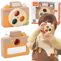 Viga Toys VIGA medinė kamera Spalvos ir garsas