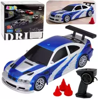 Lean Toys Nuotoliniu būdu valdomas 1:43 E46 4WD drift automobilis, vaikams ir suaugusiems, 2.4 GHz, su papildomais ratais ir konais