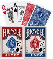 BICYCLE RIDER JUMBO žaidimo kortos – 2 kaladės