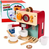 Lean Toys Medinis kavos aparatas vaikams su priedais
