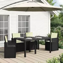 Sėdynės ir nugaros pagalvėlės 4 pcs Kreminė 47 x 45 x 2 cm