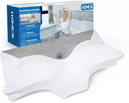 HOMCA ergonominė ortopedinė pagalvė iš atminties putų, didelė, 70 × 40 cm, pilka, PL06