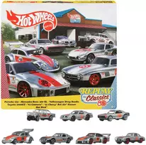 Mattel CLASSIC „Hot Wheels“ pakartoja klasikinį 7 metalinių transporto priemonių rinkinį „Sidabrinis Series“
