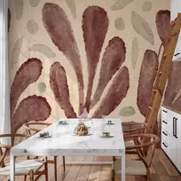 Artgeist Fototapetas - Leaves and spots – large vibrant shapes inspired by Matisse