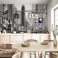 Artgeist Fototapetas - Comic book city - New York street in pop art style